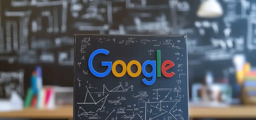 Tableau noir illustrant l'algorithme de Google à travers des formules mathématiques.
